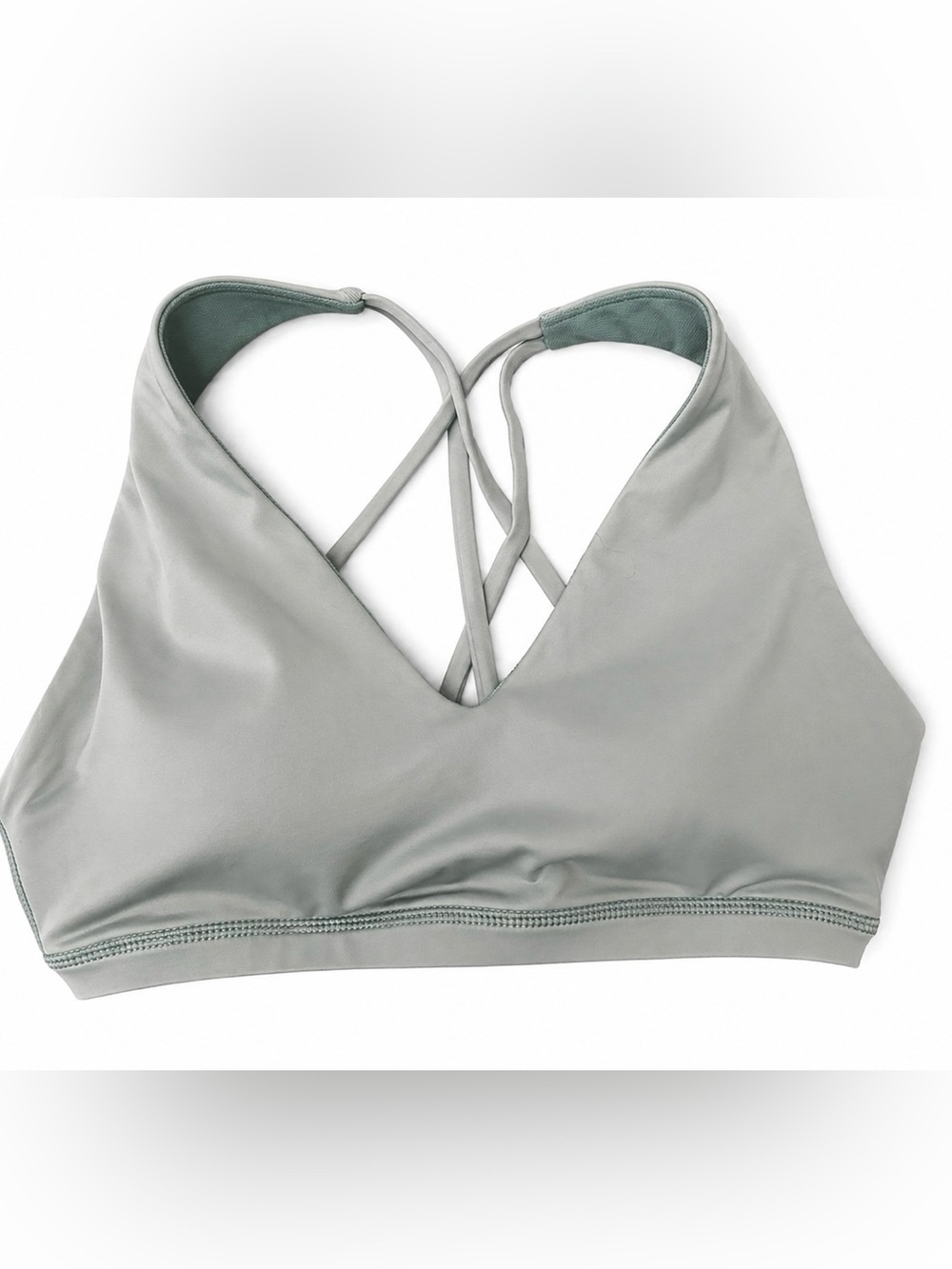 P'tula Light Sage Crisscross Strappy Sports Bra